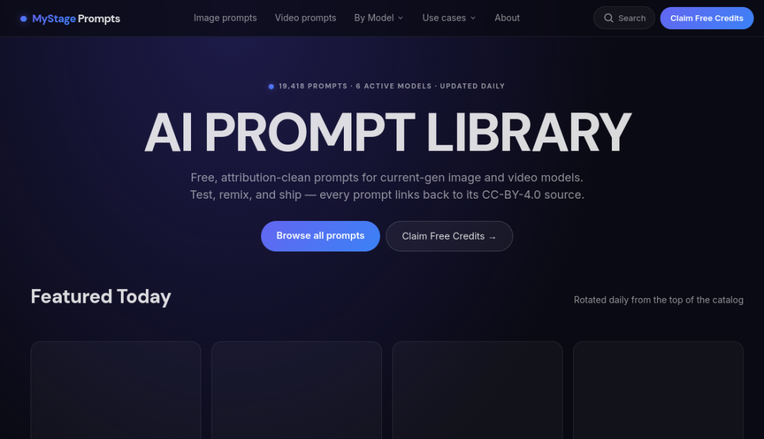 MyStage Prompts — 19.000+ prompts για generative AI, επιμελημένα και ενημερωμένα καθημερινά.